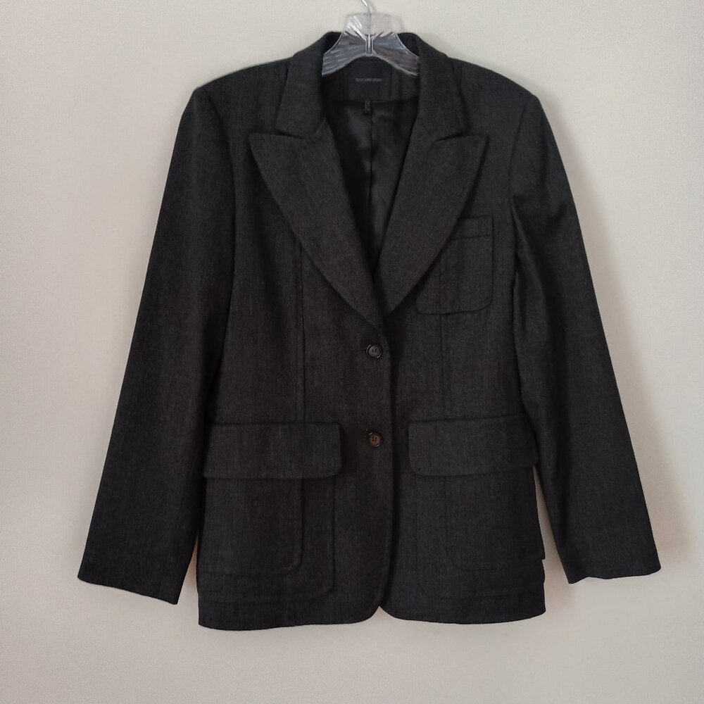 Bern and Mort Blazer Coat Gray Wool Blend Women's Size 10